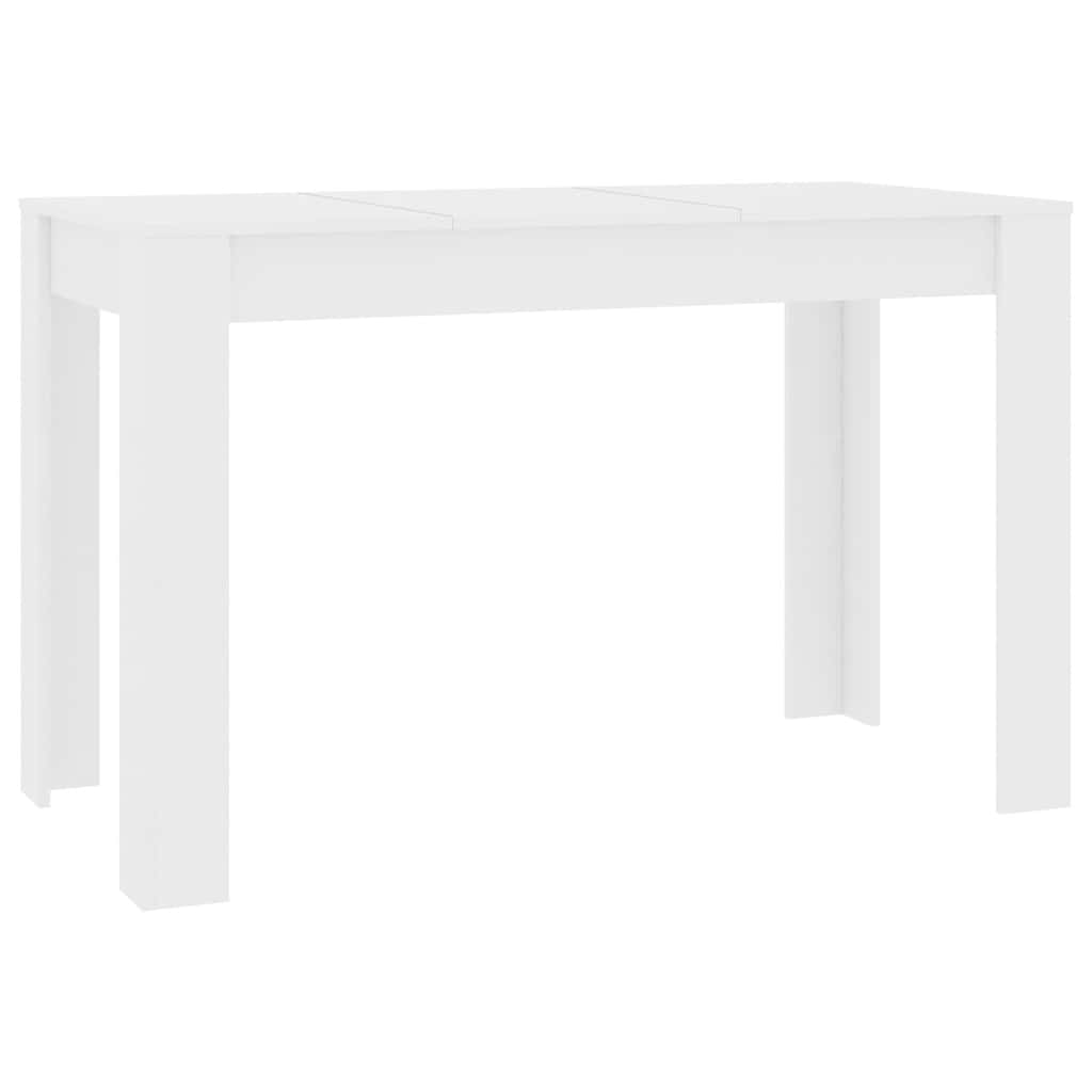 Τραπεζαρία Λευκή 120 x 60 x 76 εκ. από Επεξ. Ξύλο