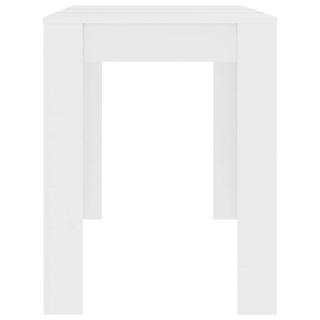 Τραπεζαρία Λευκή 120 x 60 x 76 εκ. από Επεξ. Ξύλο
