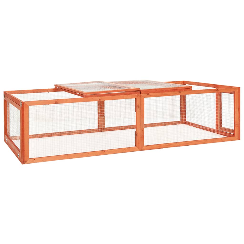 Κλουβί Κουνελιών 183 x 90 x 46,5 εκ. από Μασίφ Ξύλο Ελάτης