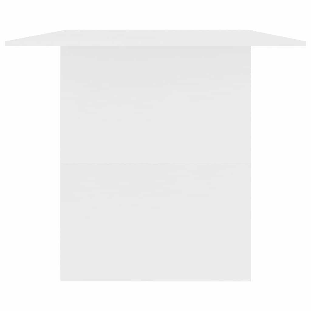 Τραπεζαρία Λευκή 180 x 90 x 76 εκ. από Επεξ. Ξύλο