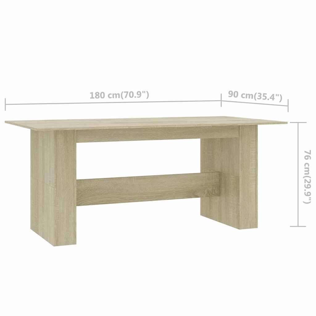 Τραπεζαρία Sonoma Δρυς 180 x 90 x 76 εκ. από Επεξ. Ξύλο