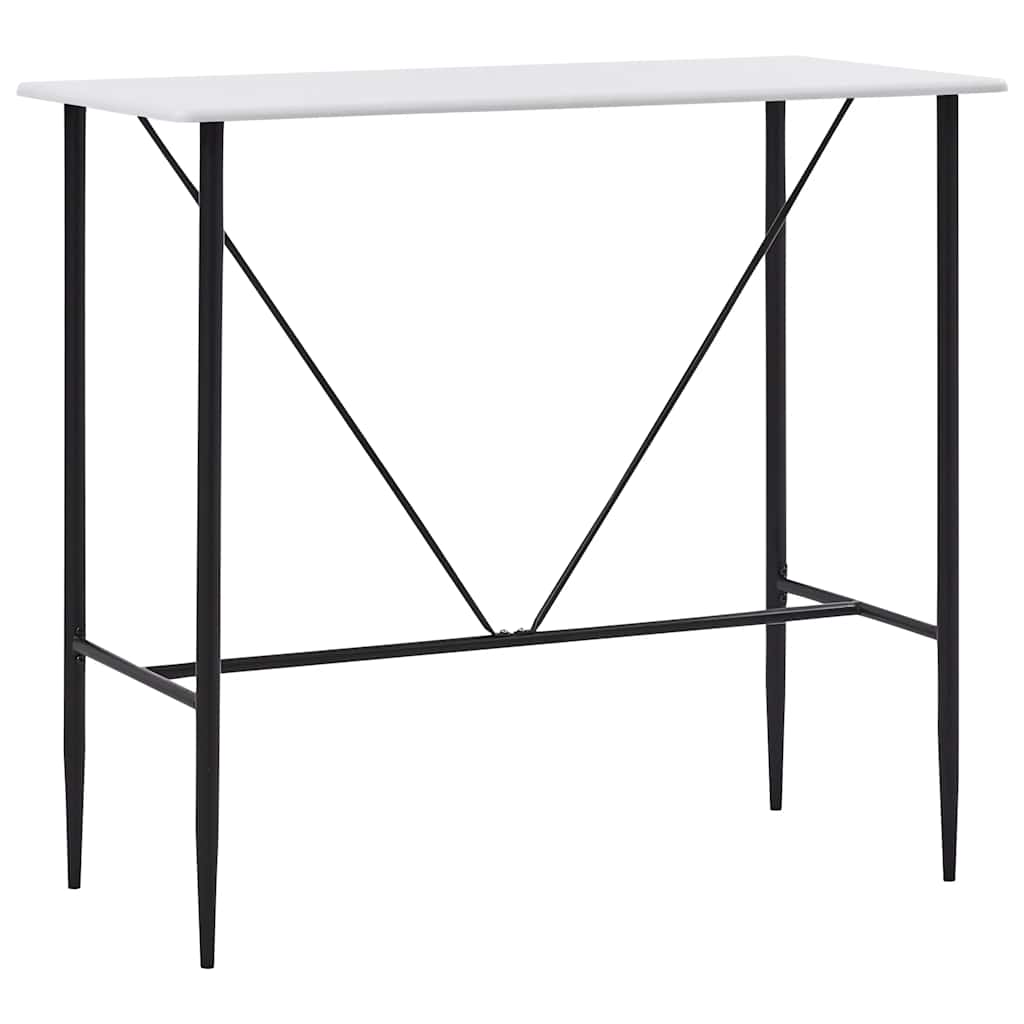 Τραπέζι Μπαρ Λευκό 120 x 60 x 110 εκ. από MDF