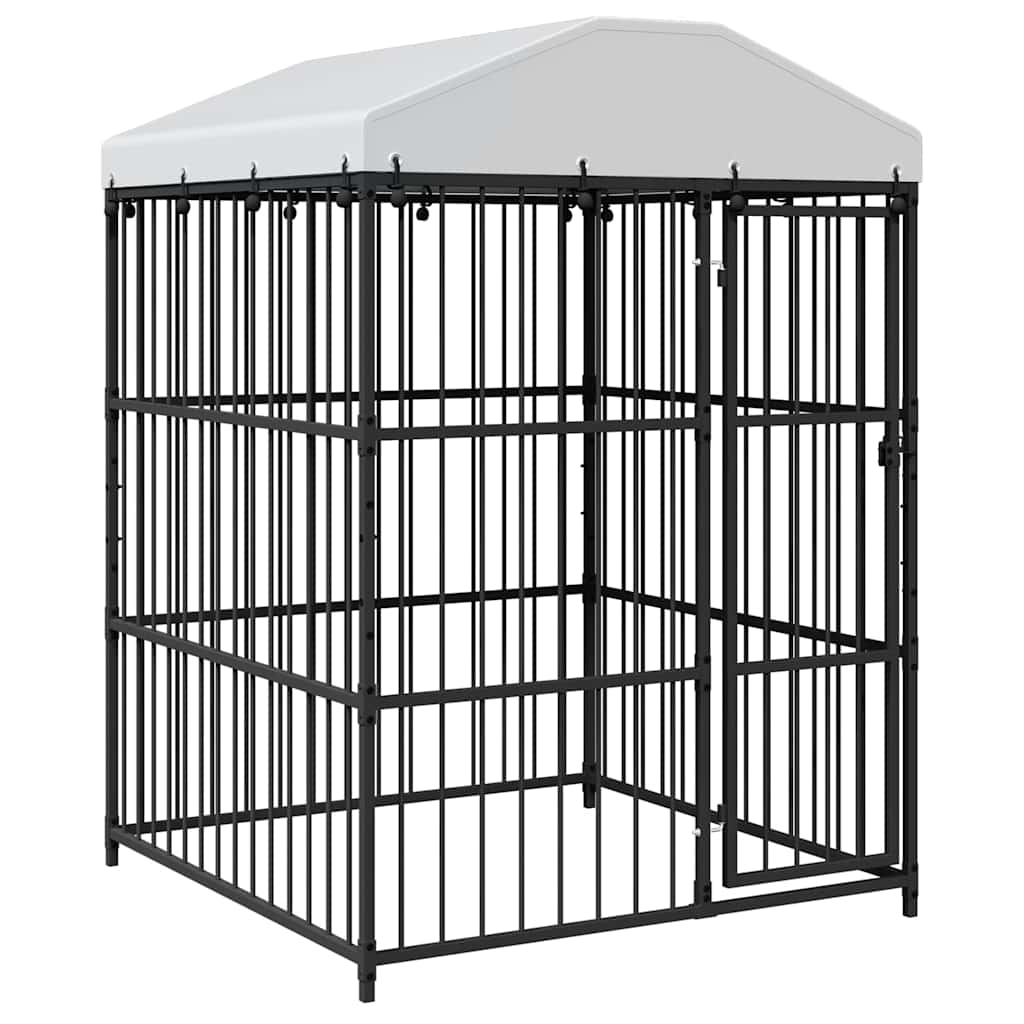 Κλουβί Σκύλου Εξωτερικού Χώρου 150 x 150 x 210 εκ. με Στέγαστρο