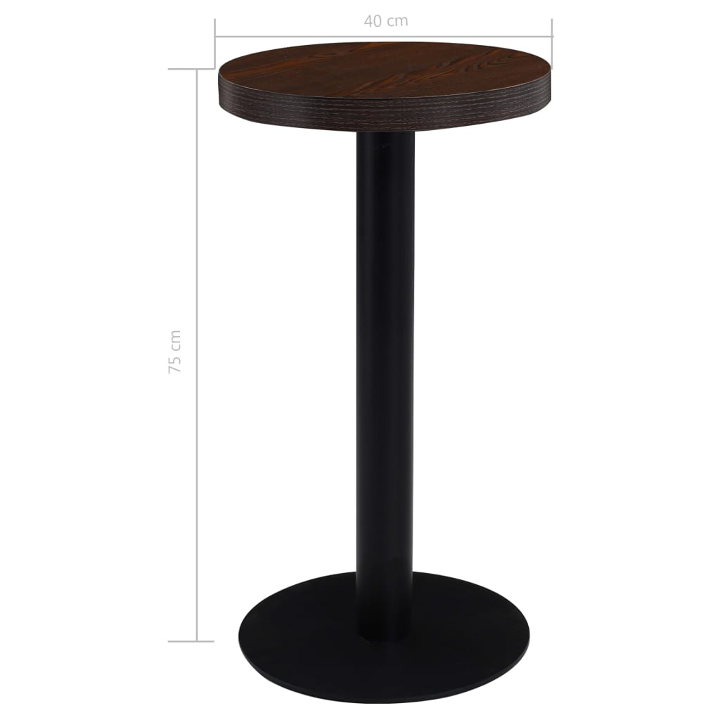 Τραπέζι Bistro Σκούρο Καφέ 40 εκ. από MDF