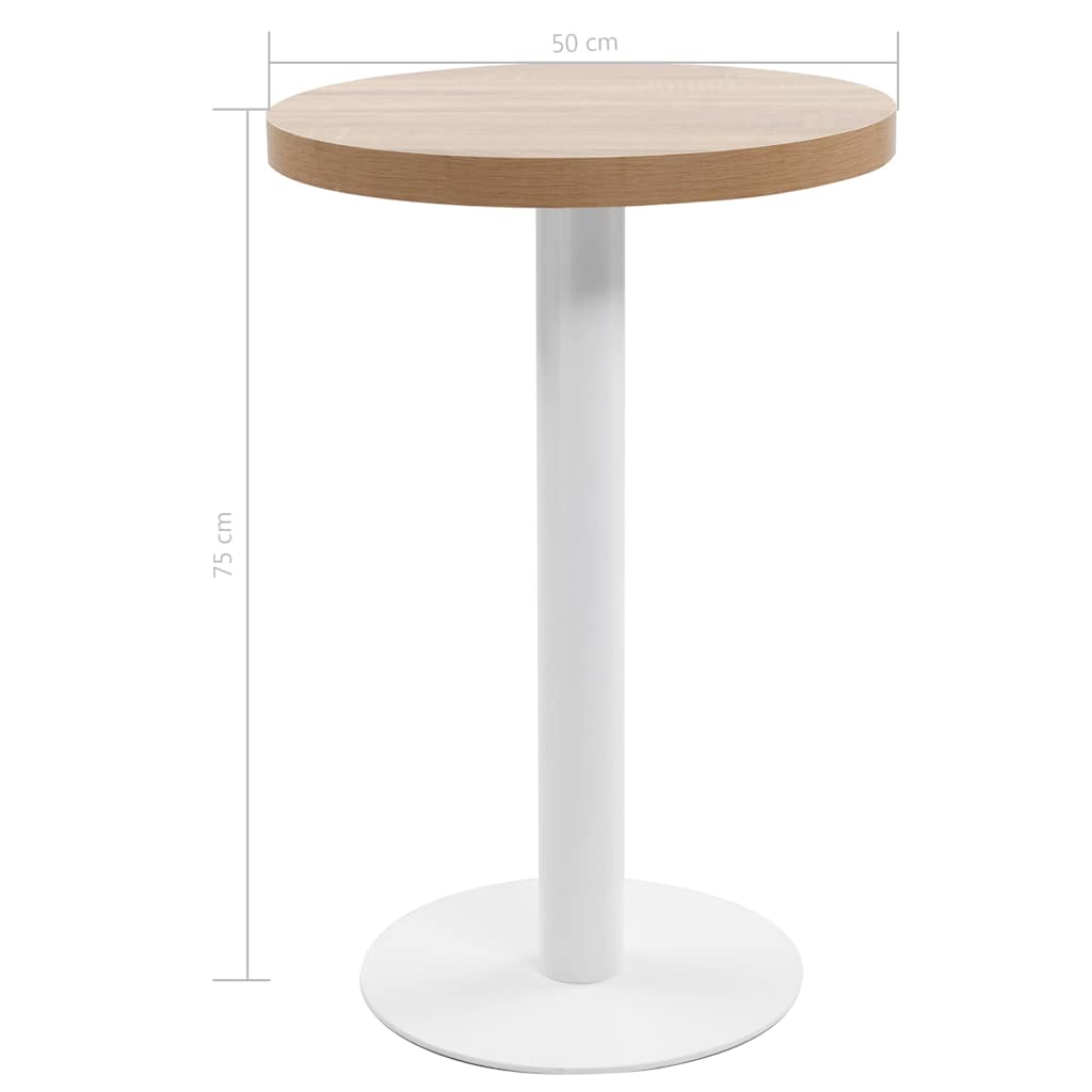 Τραπέζι Bistro Ανοιχτό Καφέ 50 εκ. από MDF