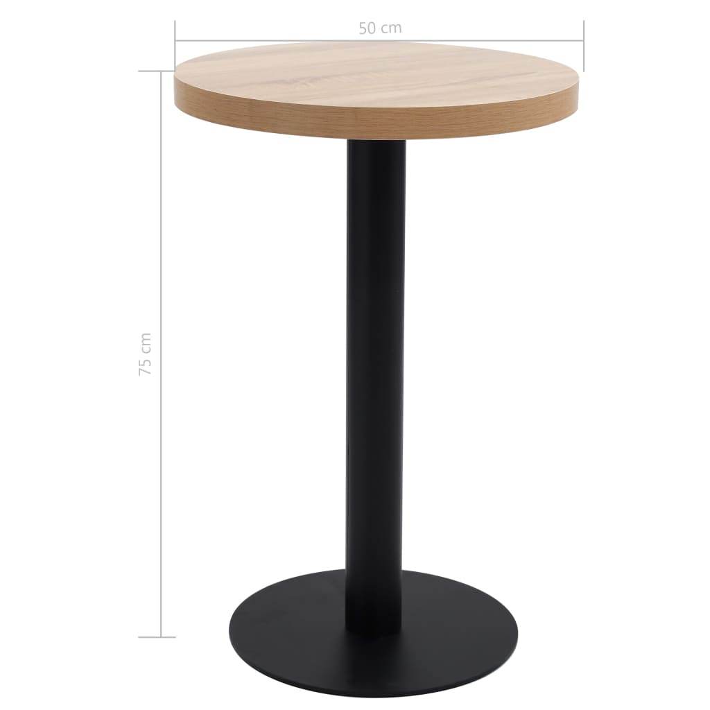 Τραπέζι Bistro Ανοιχτό Καφέ 50 εκ. από MDF