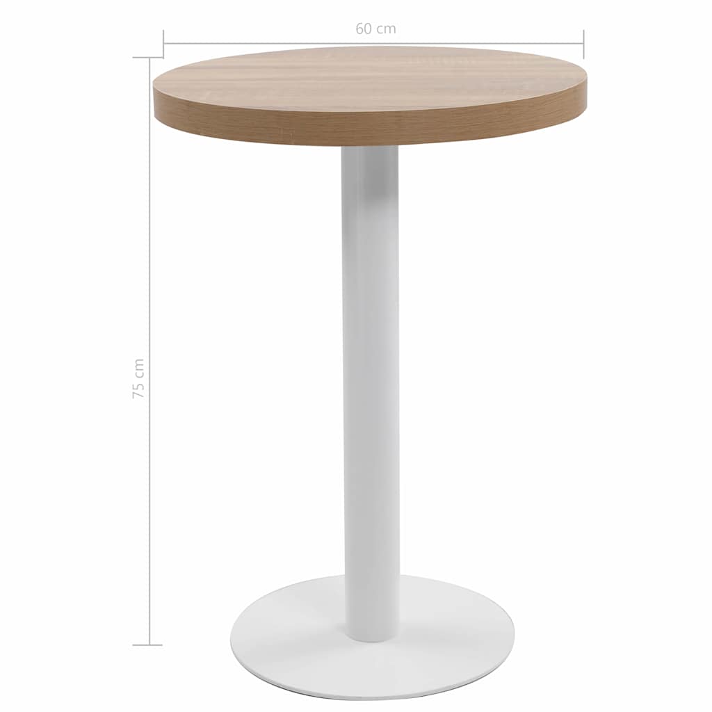 Τραπέζι Bistro Ανοιχτό Καφέ 60 εκ. από MDF