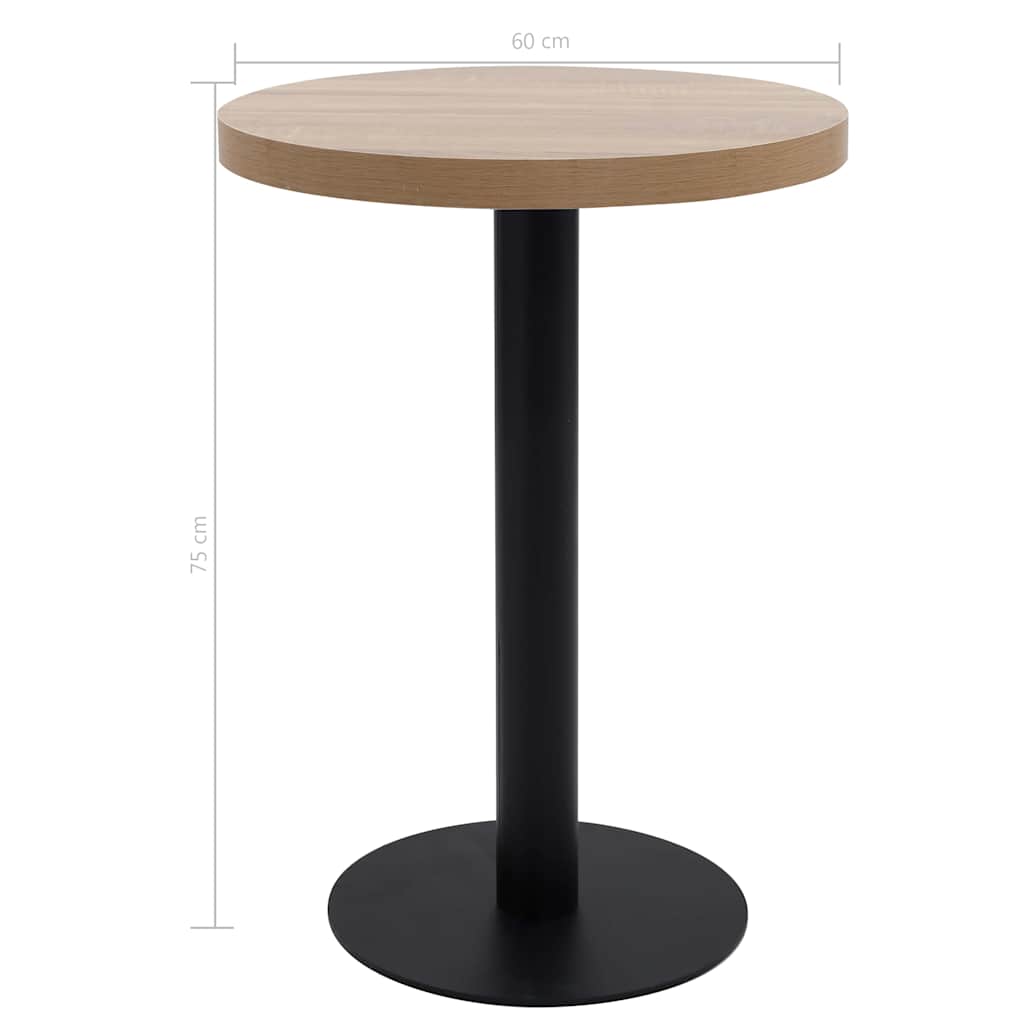 Τραπέζι Bistro Ανοιχτό Καφέ 60 εκ. από MDF
