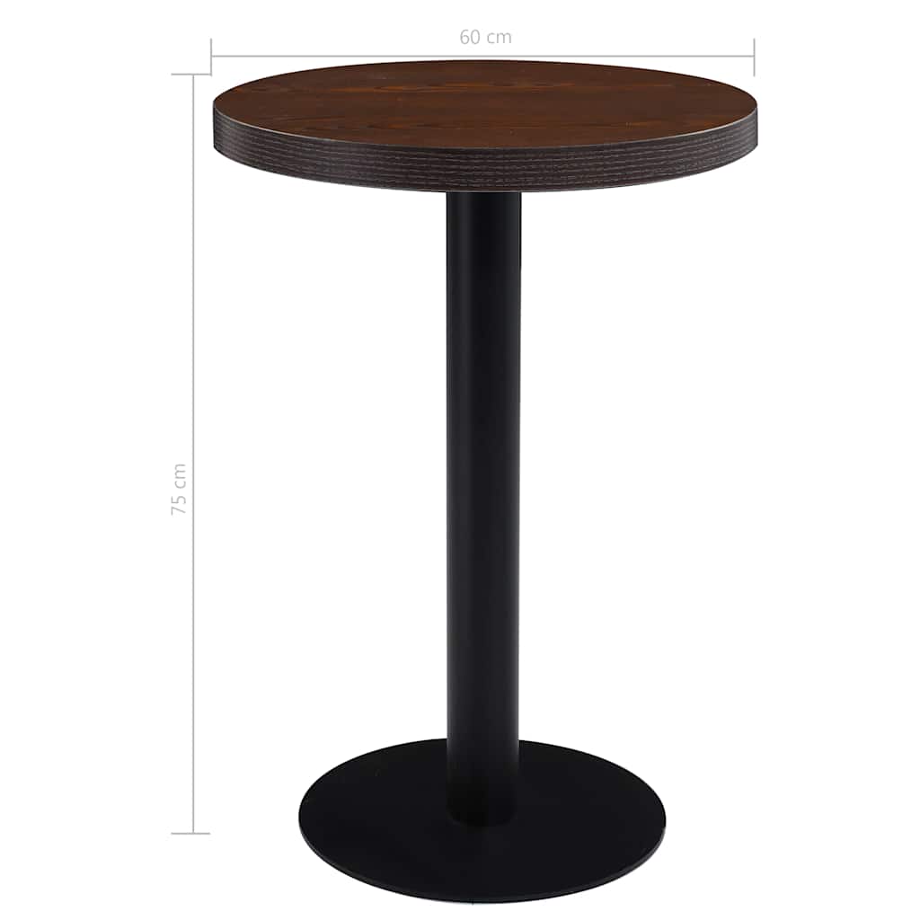 Τραπέζι Bistro  Σκούρο Καφέ 60 εκ. από MDF