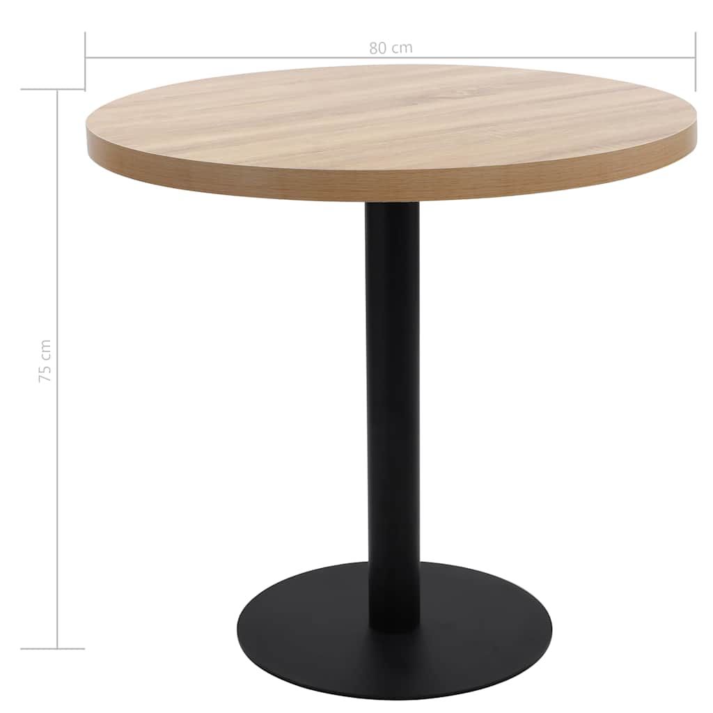 Τραπέζι Bistro Ανοιχτό Καφέ 80 εκ. από MDF