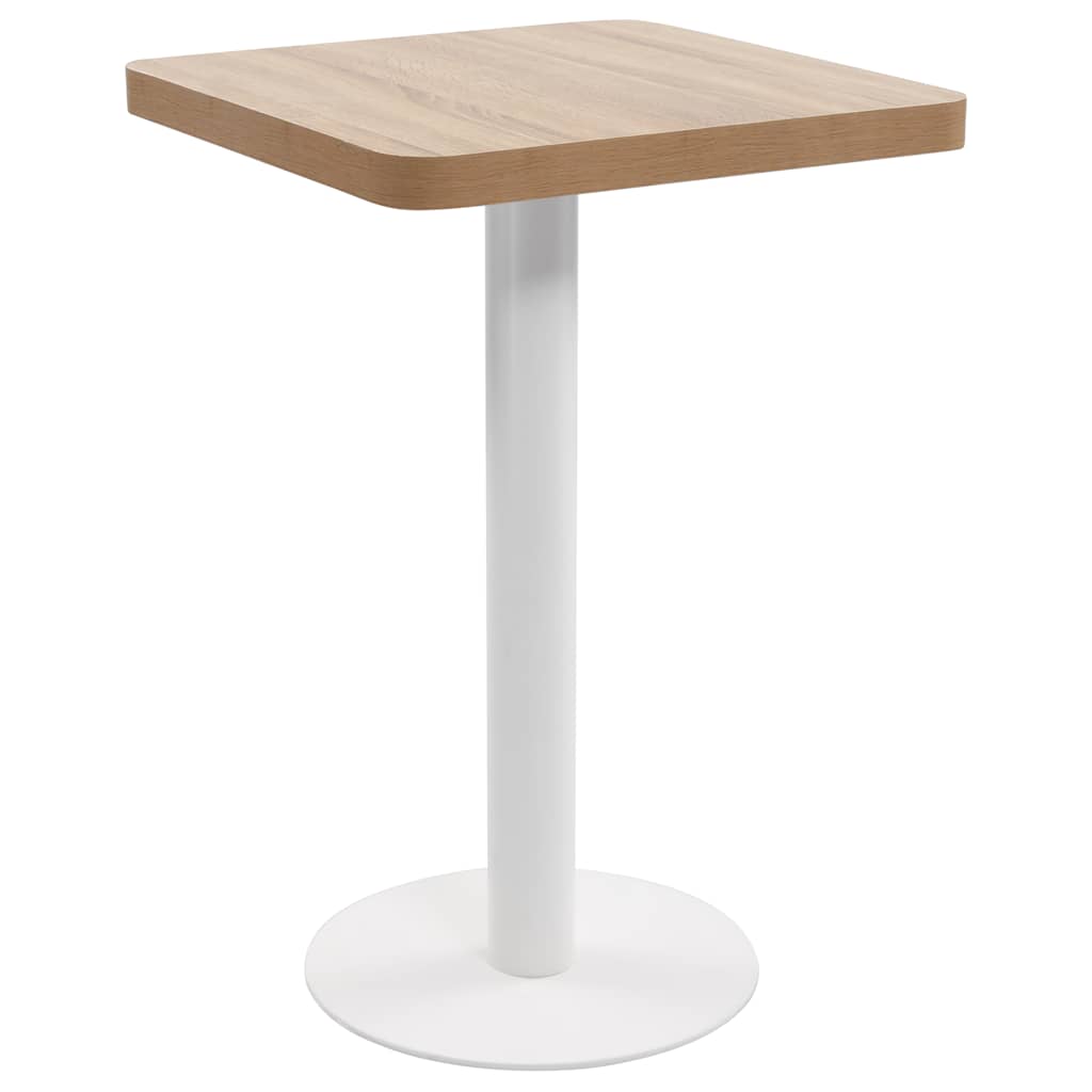 Τραπέζι Bistro Ανοιχτό Καφέ 50 x 50 εκ. από MDF