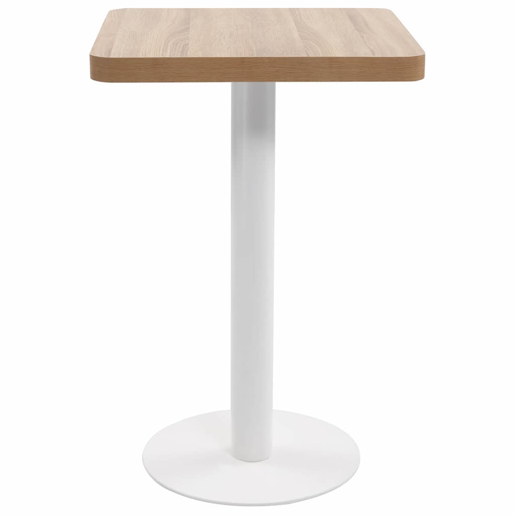 Τραπέζι Bistro Ανοιχτό Καφέ 50 x 50 εκ. από MDF