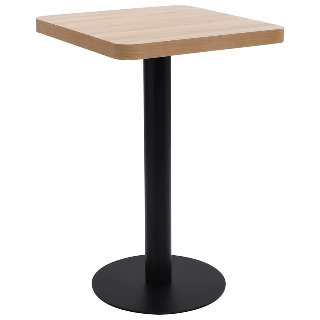 Τραπέζι Bistro Ανοιχτό Καφέ 50 x 50 εκ. από MDF