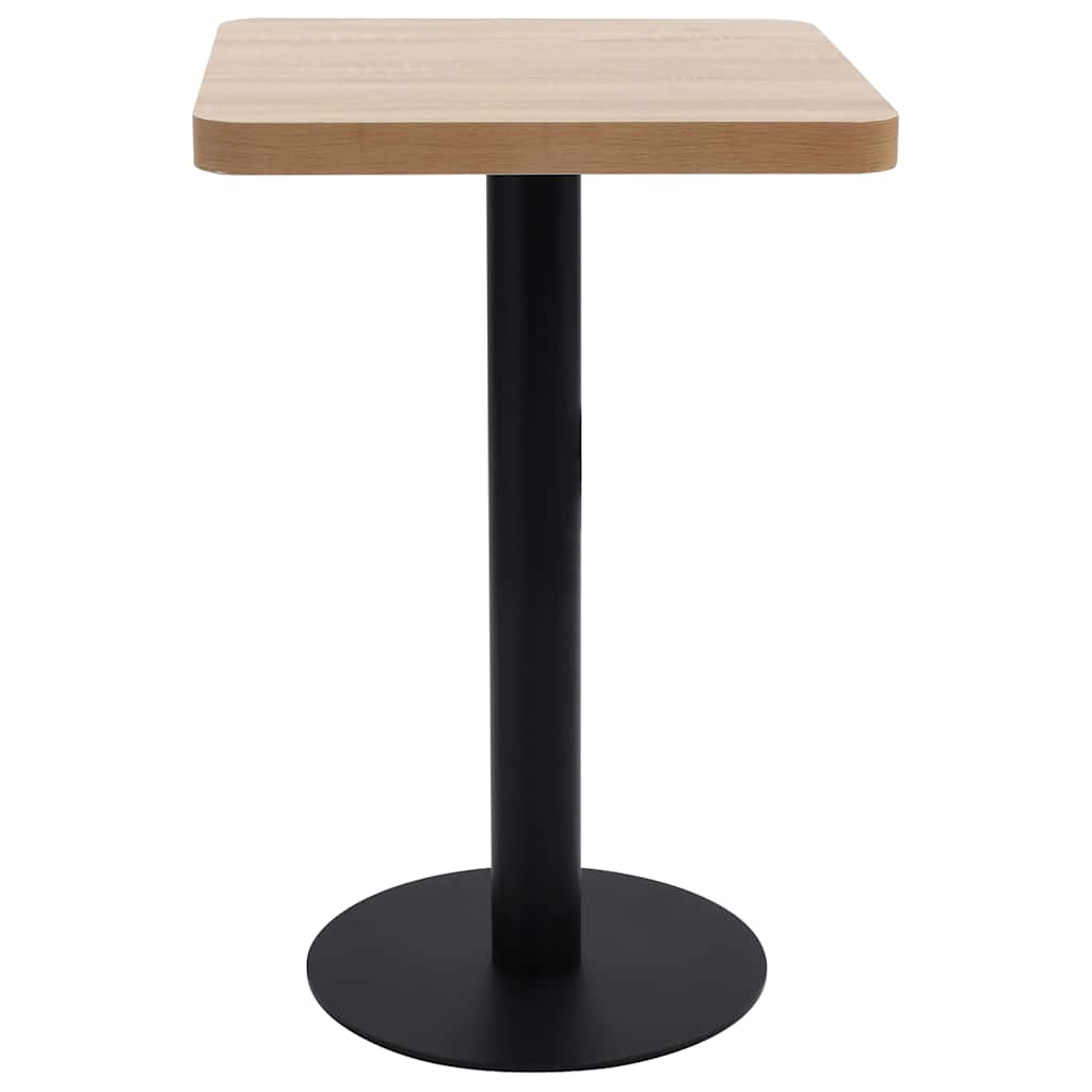 Τραπέζι Bistro Ανοιχτό Καφέ 50 x 50 εκ. από MDF
