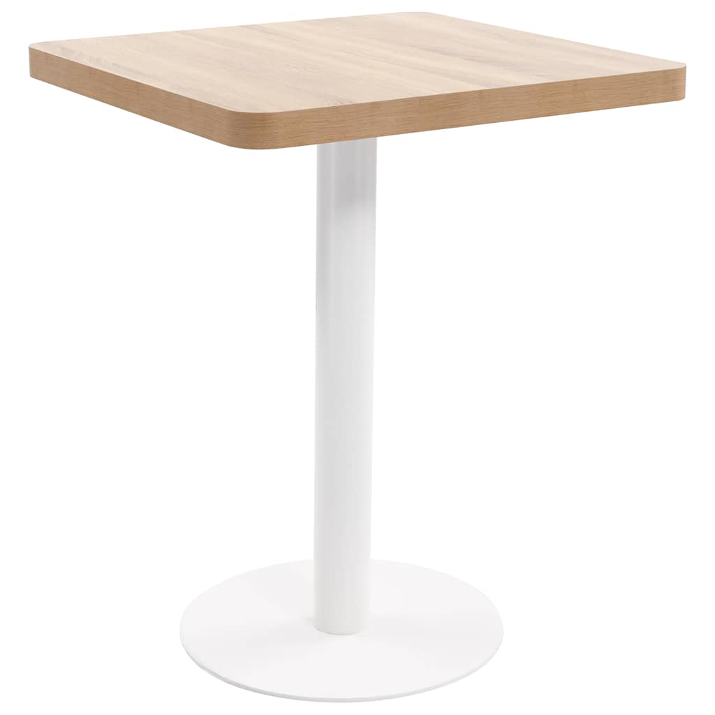 Τραπέζι Bistro Ανοιχτό Καφέ 60 x 60 εκ. από MDF