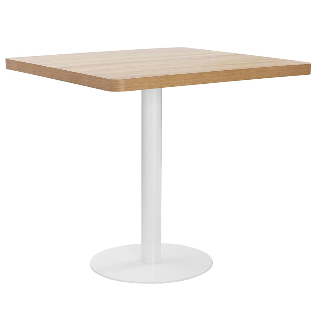 Τραπέζι Bistro Ανοιχτό Καφέ 80 x 80 εκ. από MDF