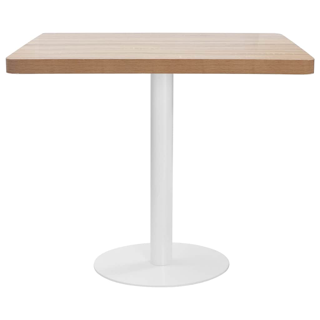 Τραπέζι Bistro Ανοιχτό Καφέ 80 x 80 εκ. από MDF