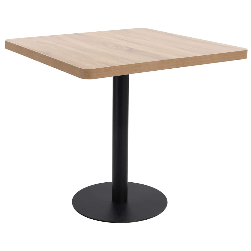 Τραπέζι Bistro Ανοιχτό Καφέ 80 x 80 εκ. από MDF