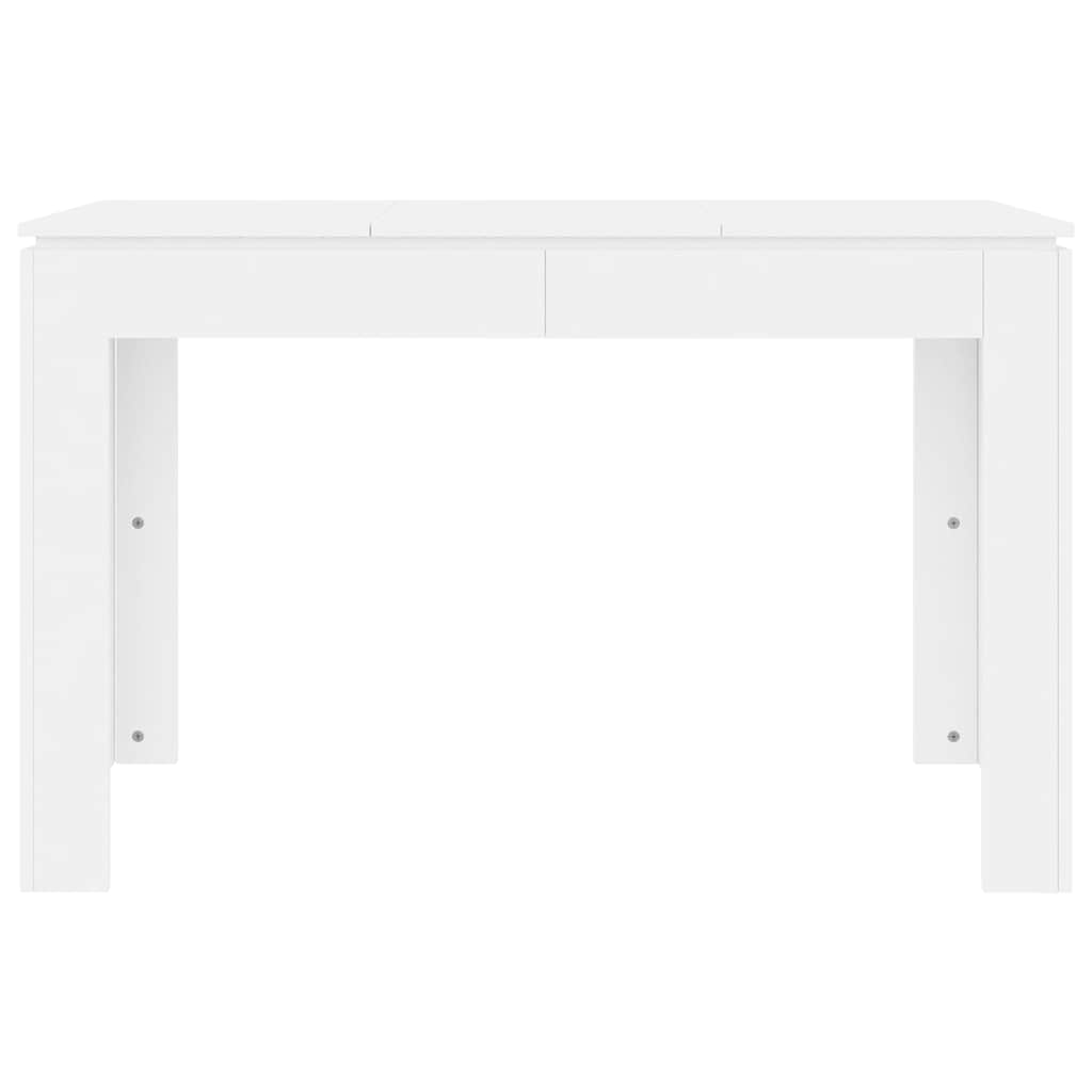 Τραπεζαρία Λευκή 120 x 60 x 76 εκ. από Επεξ. Ξύλο