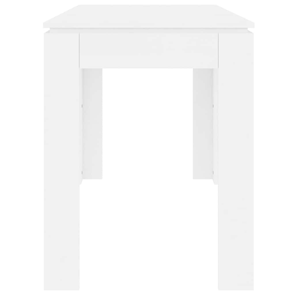 Τραπεζαρία Λευκή 120 x 60 x 76 εκ. από Επεξ. Ξύλο