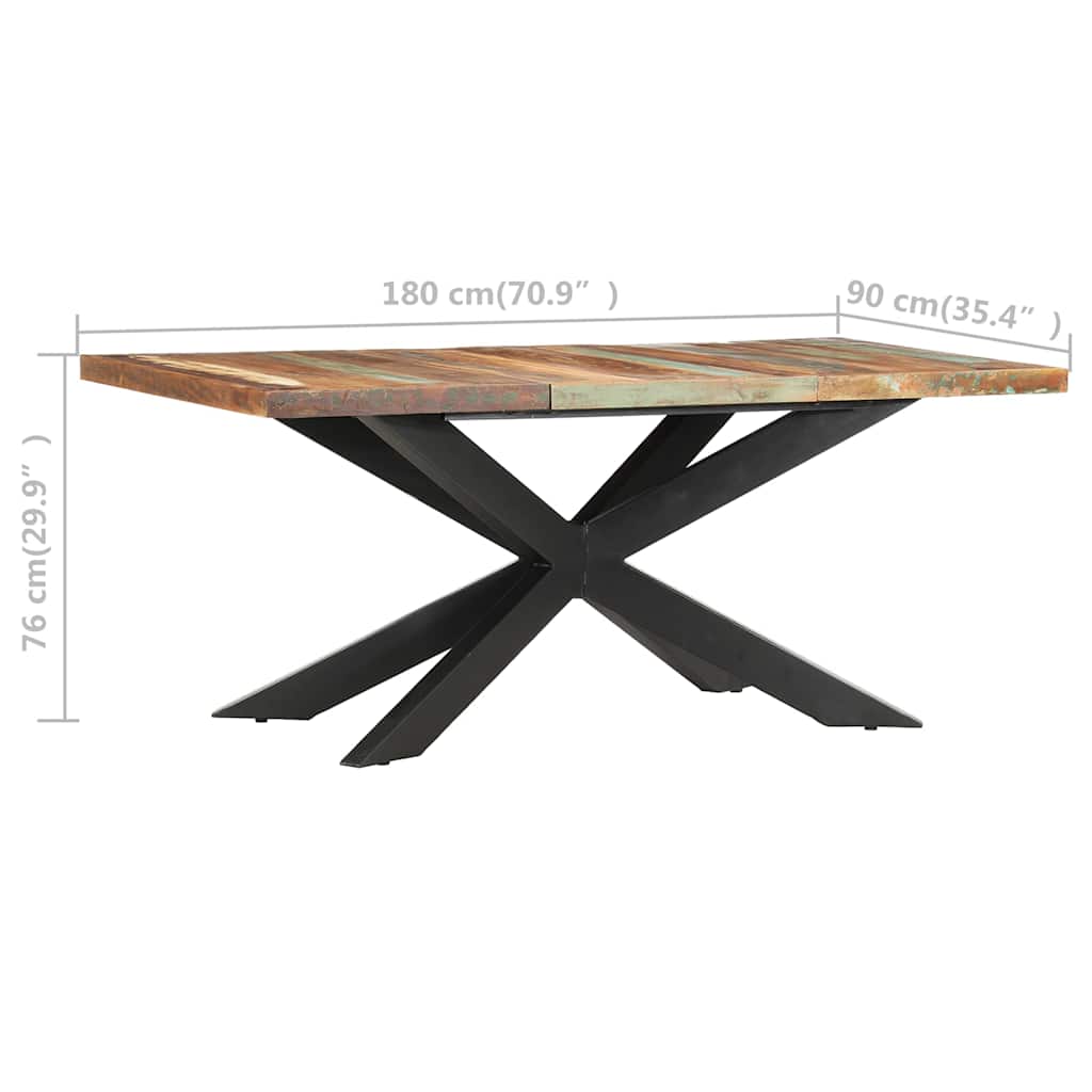 Τραπεζαρία 180 x 90 x 76 εκ. από Μασίφ Ανακυκλωμένο Ξύλο