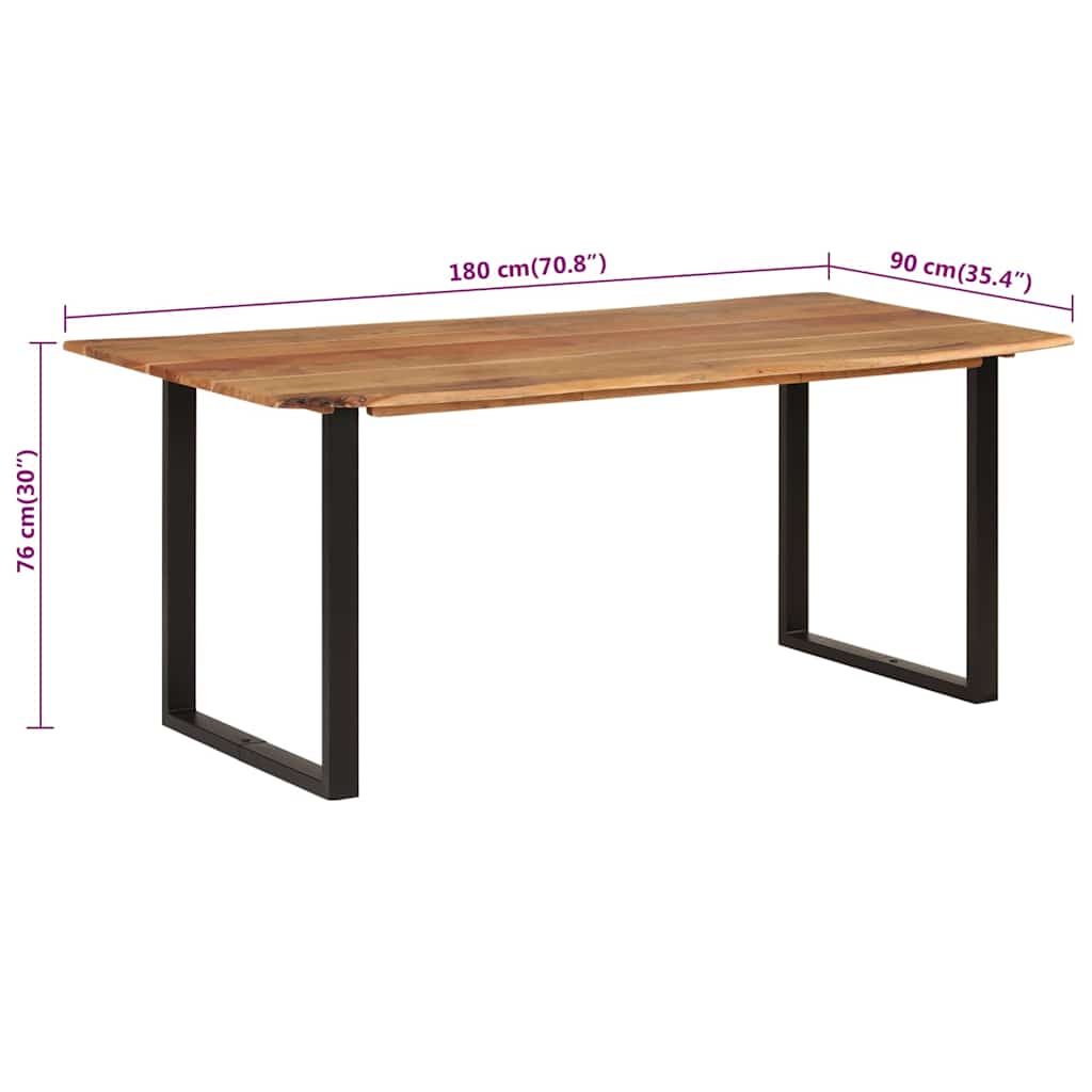 Τραπεζαρία 180 x 90 x 76 εκ. από Μασίφ Ξύλο Ακακίας