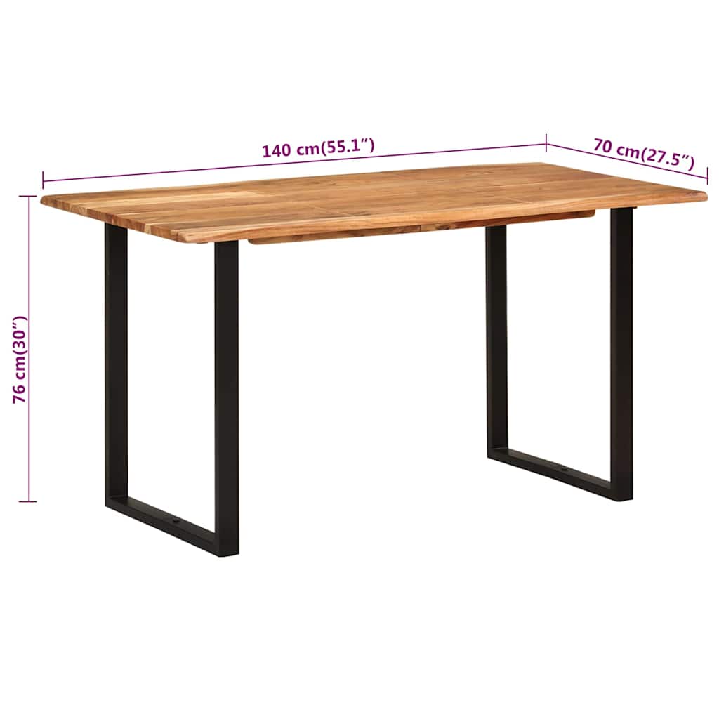 Τραπεζαρία 140 x 70 x 76 εκ. από Μασίφ Ξύλο Ακακίας