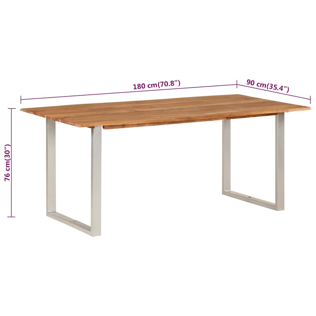 Τραπεζαρία 180 x 90 x 76 εκ. από Μασίφ Ξύλο Ακακίας