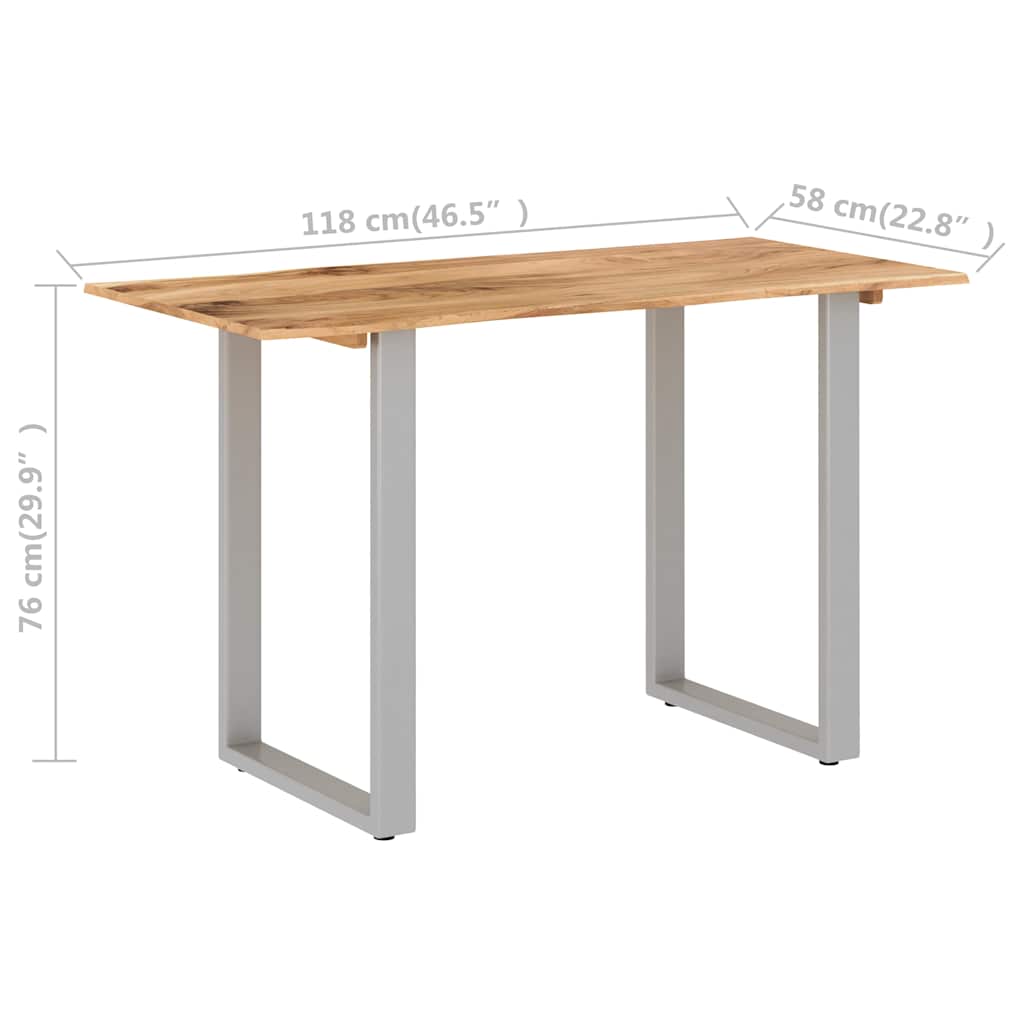 Τραπεζαρία 118 x 58 x 76 εκ. από Μασίφ Ξύλο Ακακίας