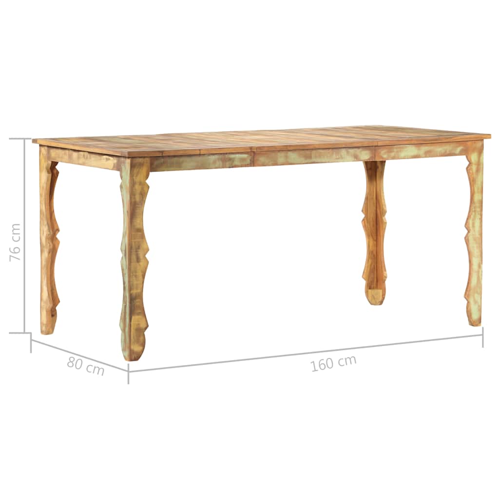 Τραπεζαρία 160 x 80 x 76 εκ. από Μασίφ Ανακυκλωμένο Ξύλο