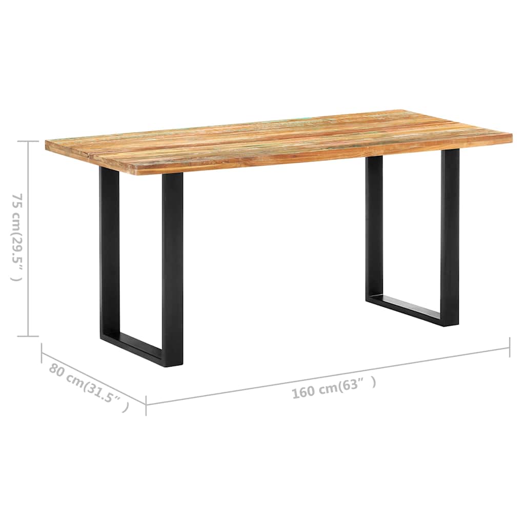 Τραπεζαρία 160 x 80 x 75 εκ. από Μασίφ Ανακυκλωμένο Ξύλο