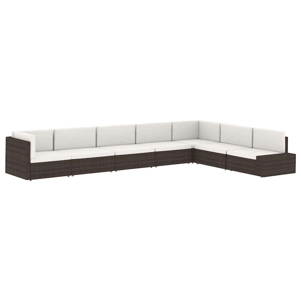 Καναπές Γωνιακός Τμηματικός Μαύρος από Συνθετικό Ρατάν