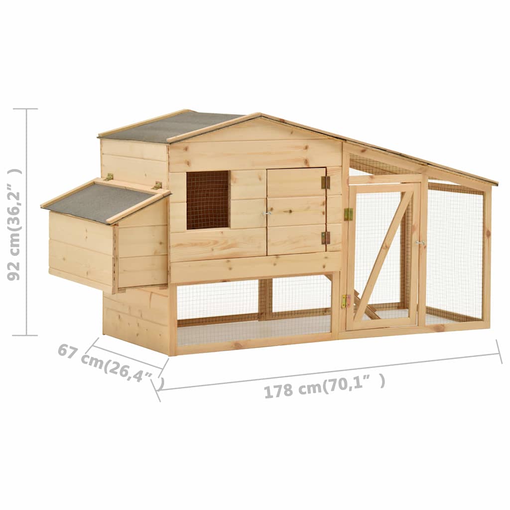 Κοτέτσι 178 x 67 x 92 εκ. από Μασίφ Ξύλο Πεύκου