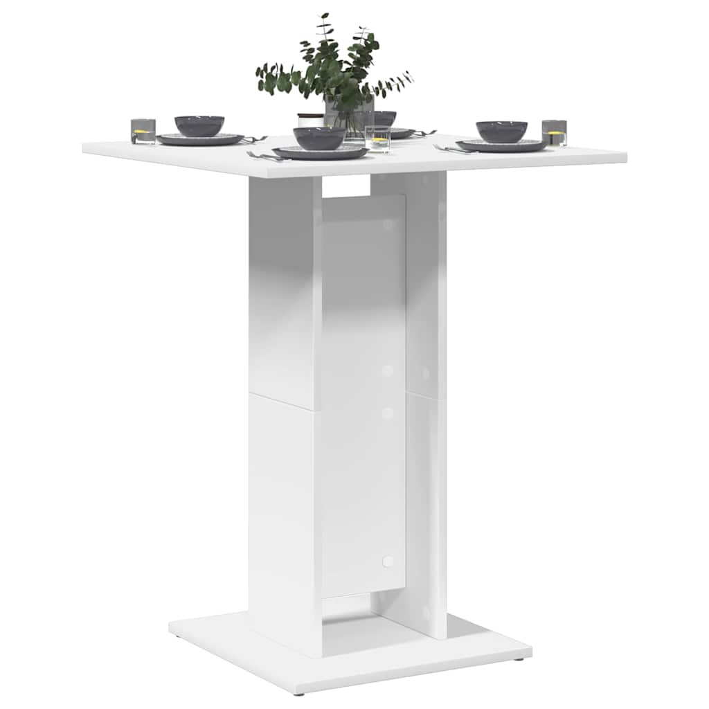 Τραπέζι Bistro Λευκό 60 x 60 x 75 εκ. Επεξ. Ξύλο