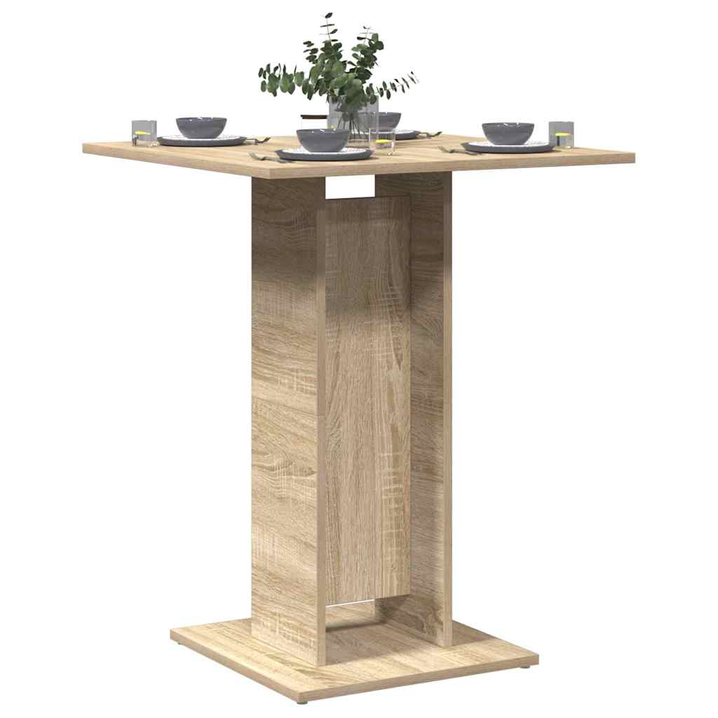Τραπέζι Bistro Χρώμα Sonoma Δρυς 60 x 60 x 75 εκ. Επεξ. Ξύλο