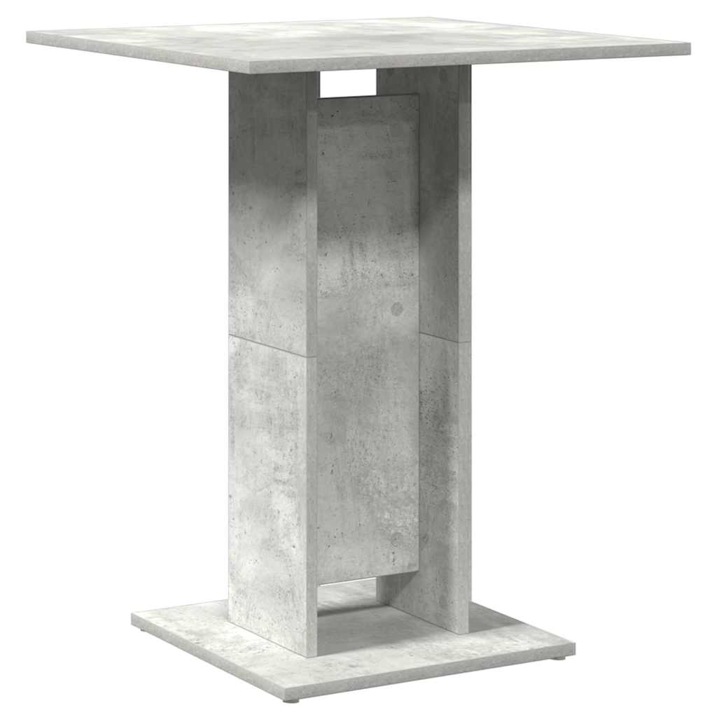 Τραπέζι Bistro Γκρι Σκυροδέματος 60 x 60 x 75 εκ. Επεξ. Ξύλο