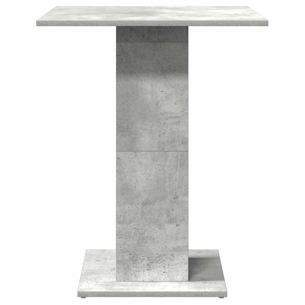 Τραπέζι Bistro Γκρι Σκυροδέματος 60 x 60 x 75 εκ. Επεξ. Ξύλο