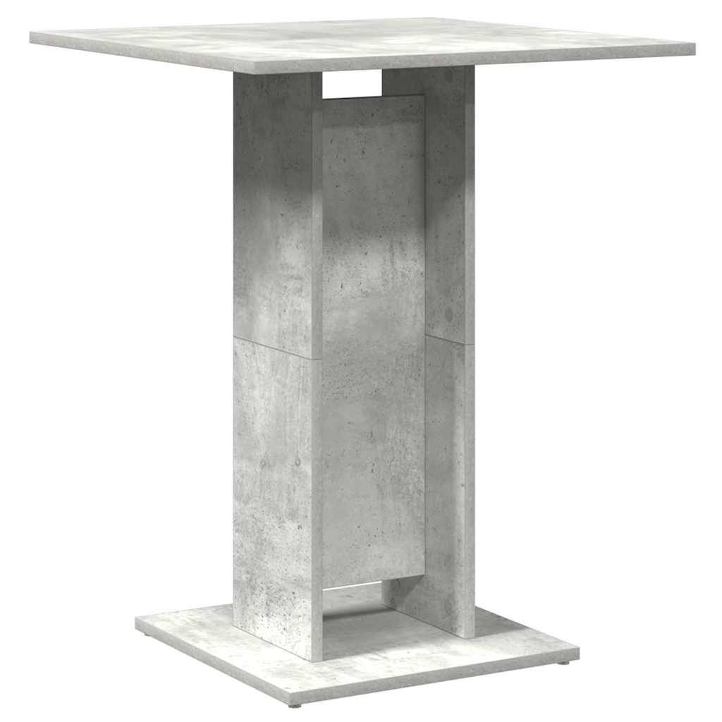 Τραπέζι Bistro Γκρι Σκυροδέματος 60 x 60 x 75 εκ. Επεξ. Ξύλο