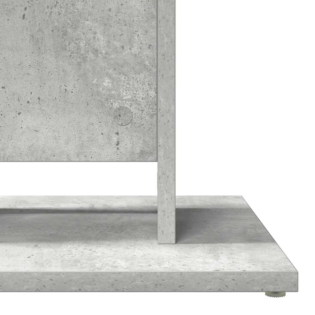 Τραπέζι Bistro Γκρι Σκυροδέματος 60 x 60 x 75 εκ. Επεξ. Ξύλο