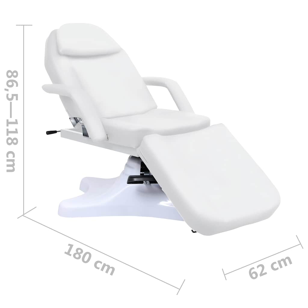 Κρεβάτι - Πολυθρόνα Αισθητικής Λευκό 180 x 62 x (86,5-118) εκ.