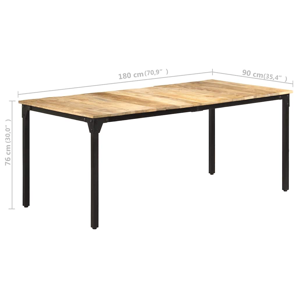 Τραπεζαρία 180 x 90 x 76 εκ. από Ακατέργαστο Ξύλο Μάνγκο