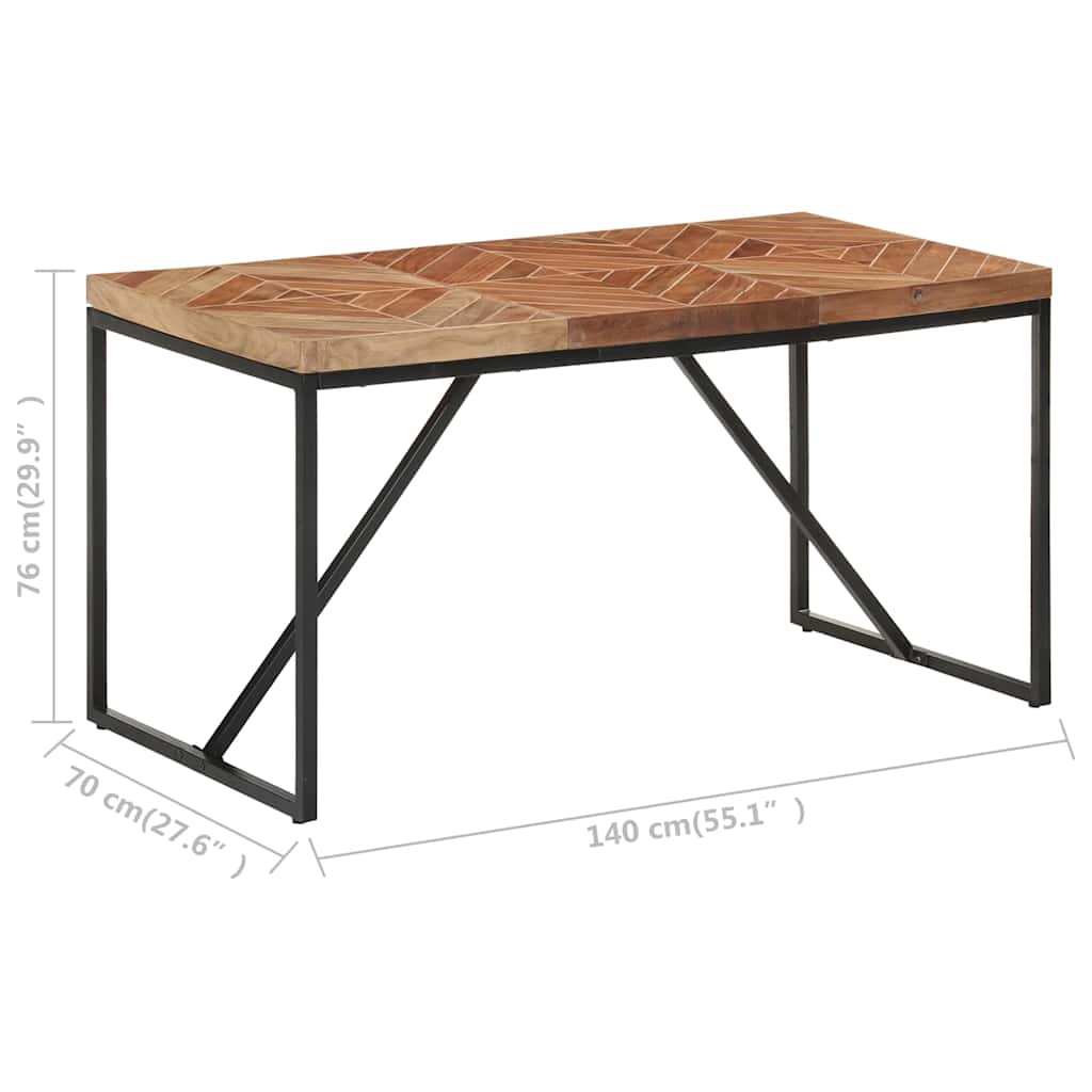 Τραπεζαρία 140 x 70 x 76 εκ. από Μασίφ Ξύλο Ακακίας/Ξύλο Μάνγκο