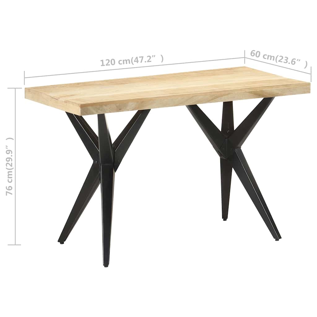 Τραπεζαρία 120 x 60 x 76 εκ. από Μασίφ Ξύλο Μάνγκο