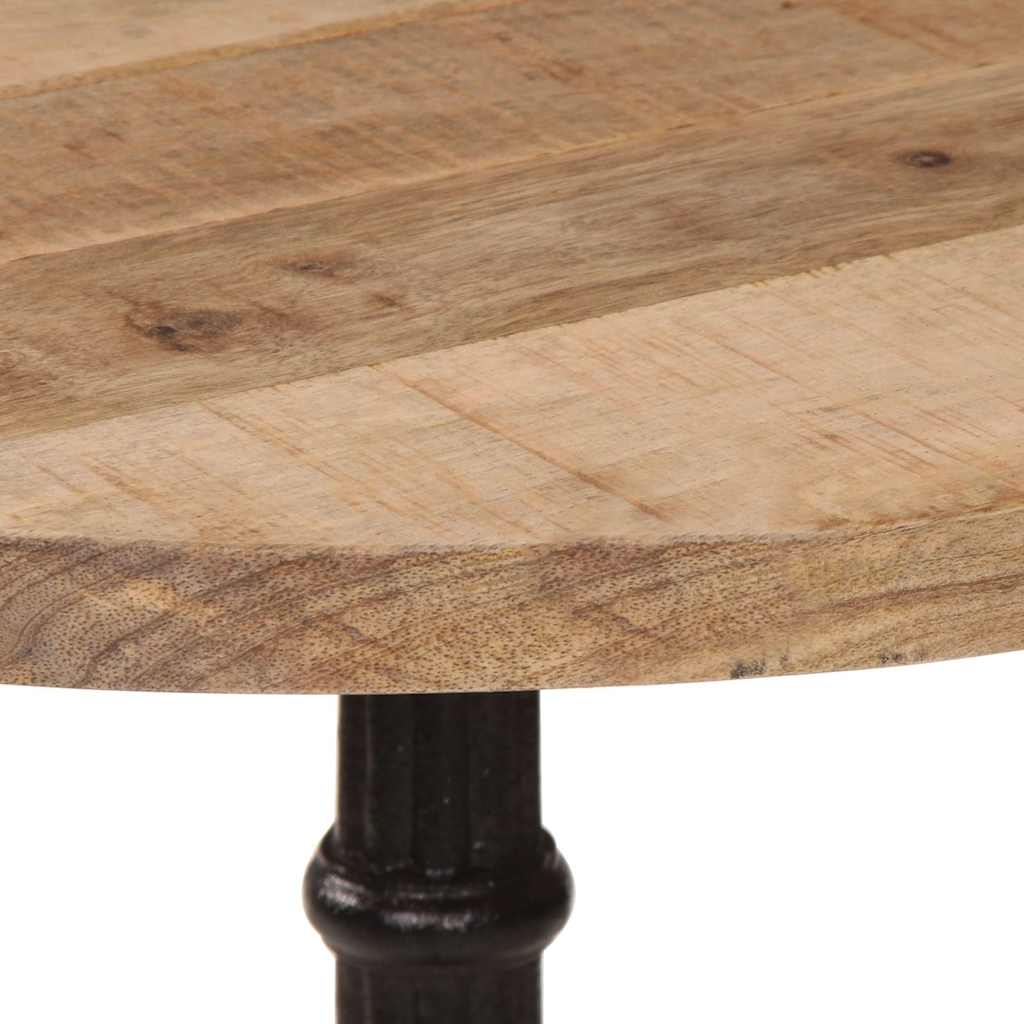 Τραπέζι Bistro Ø60 x 76 εκ. Ακατέργαστο Ξύλο Μάνγκο