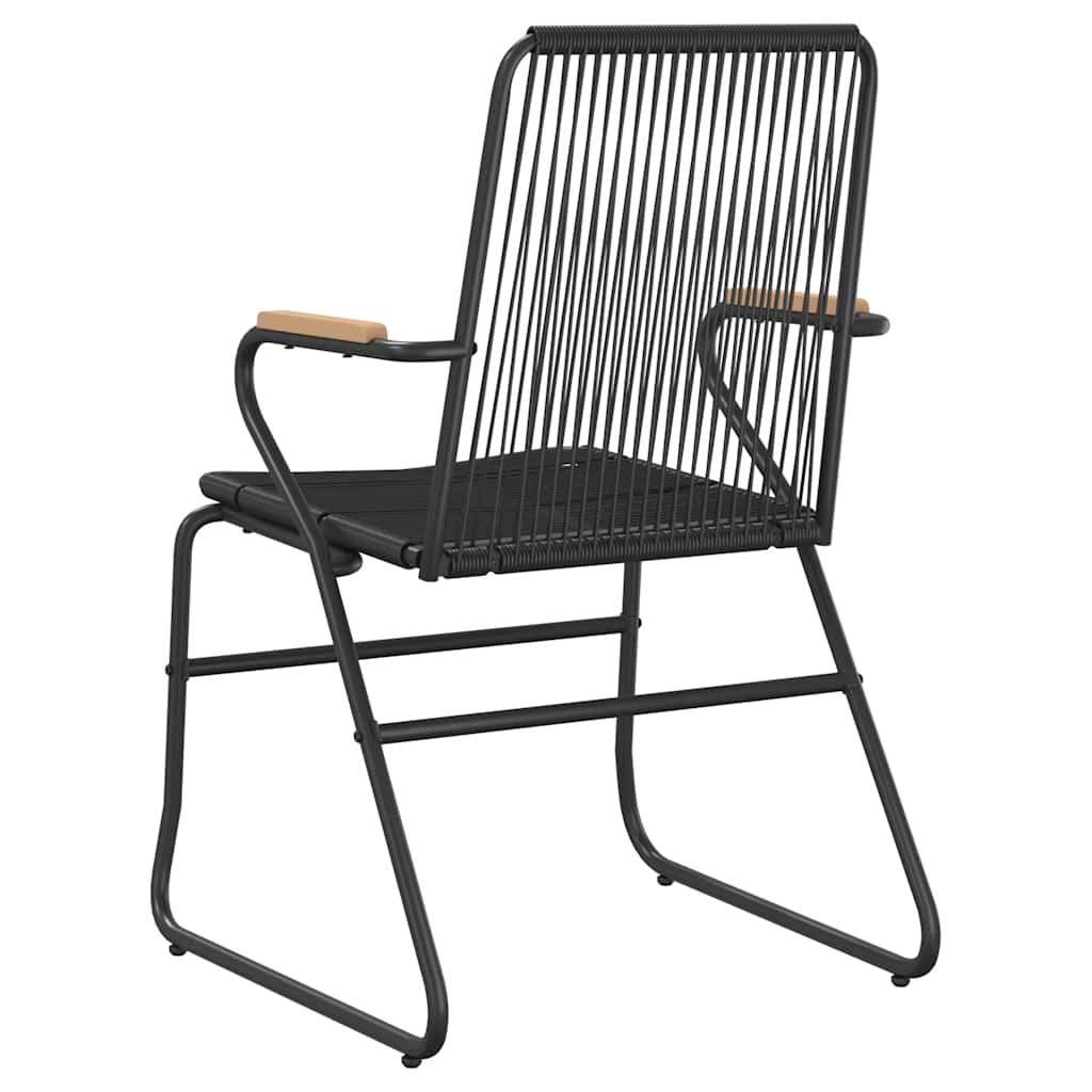 Καρέκλες Κήπου 2 τεμ. Μαύρες 58 x 59 x 85,5 εκ. Ρατάν PVC – εικόνα προϊόντος 6