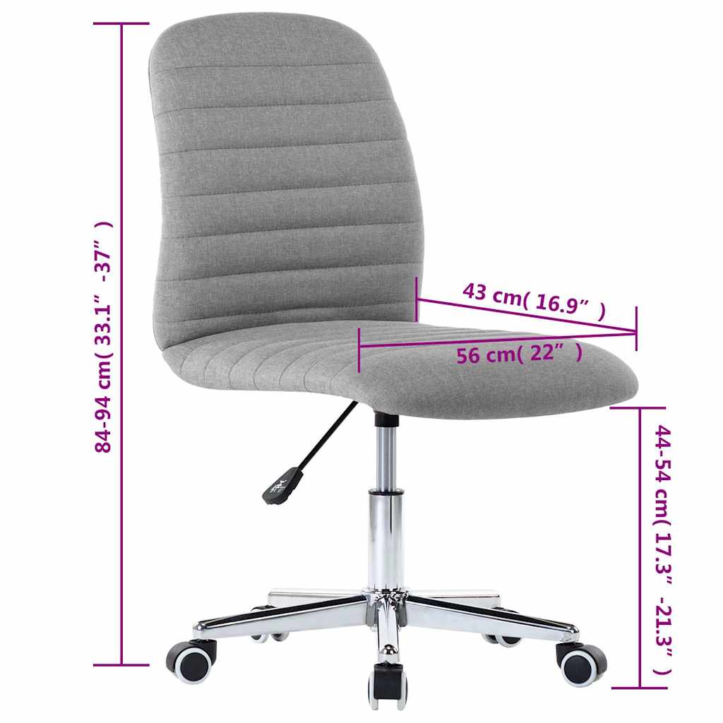 Καρέκλες Τραπεζαρίας 6 τεμ. Ανοιχτό Γκρι Υφασμάτινες