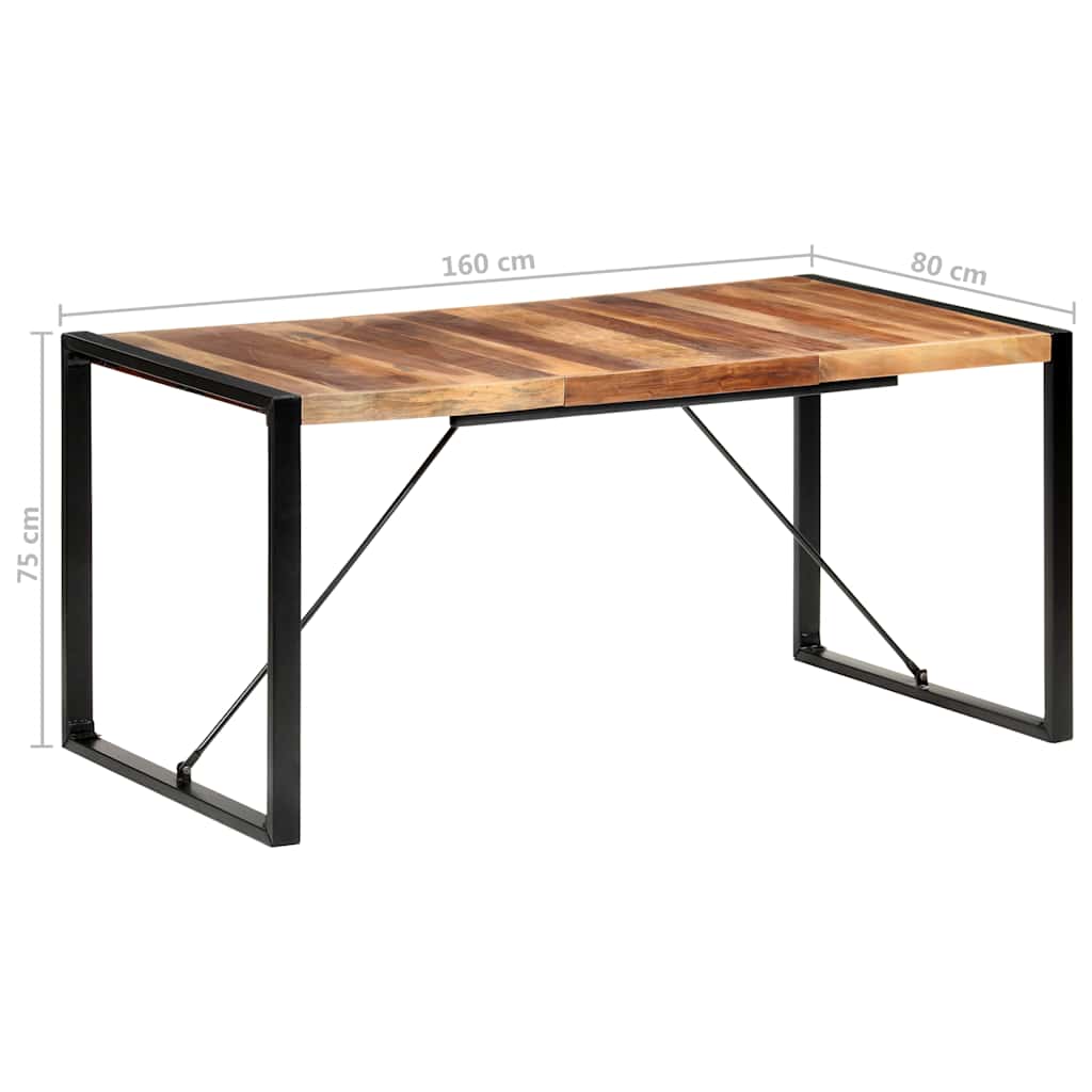 Τραπεζαρία 160 x 80 x 75 εκ. από Μασίφ Ξύλο