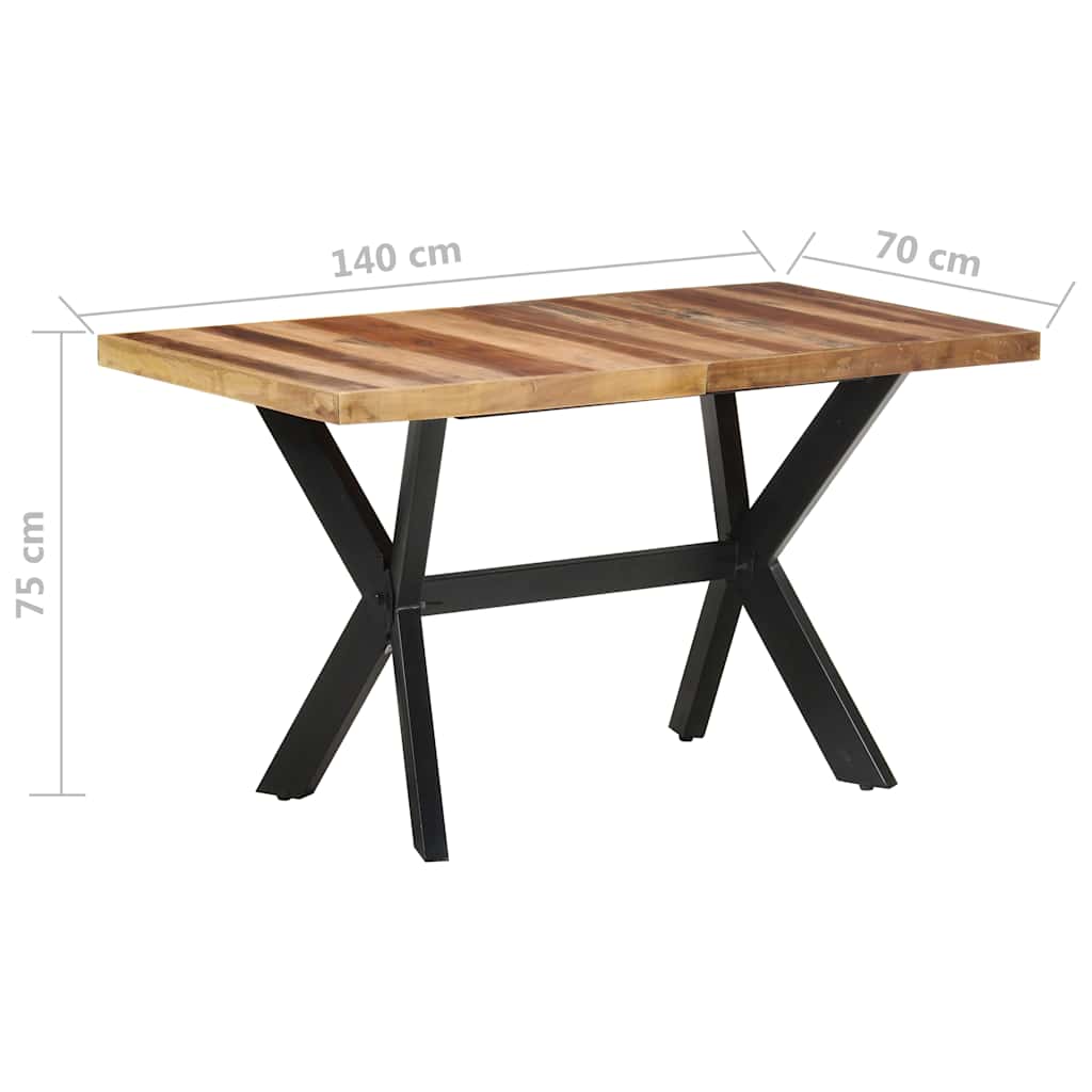 Τραπεζαρία 140 x 70 x 75 εκ. Μασίφ Ξύλο & Μελί Φινίρισμα