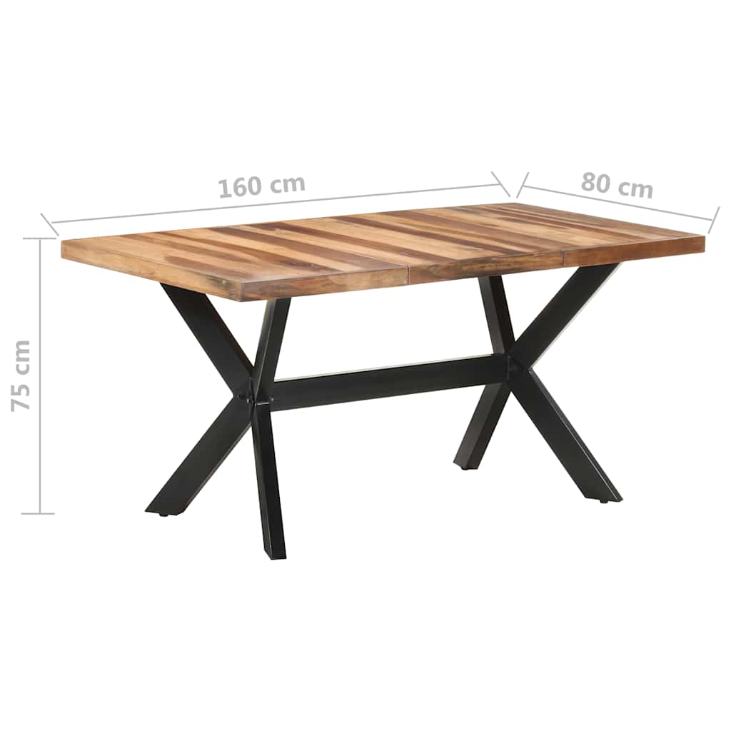 Τραπεζαρία 160 x 80 x 75 εκ. Μασίφ Ξύλο & Μελί Φινίρισμα