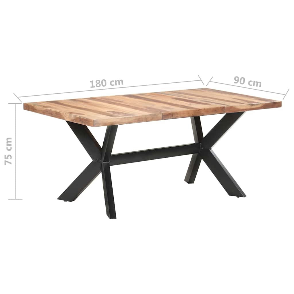 Τραπεζαρία 180 x 90 x 75 εκ. Μασίφ Ξύλο & Μελί Φινίρισμα